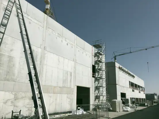 Der Rohbau der künftigen Forschungsfabrik Karlsruhe